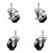 Service Caster 3.5 Inch Phenolic Wheel Swivel 10mm Threaded Stem Caster Brakes SCC, 2PK SCC-TS20S3514-PHS-M1015-2-TLB-2 - alternate 1